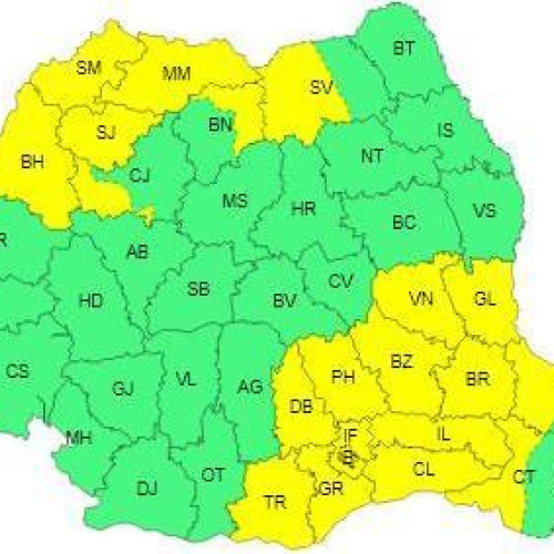 Cod galben de instabilitate anunțat de meteorologi