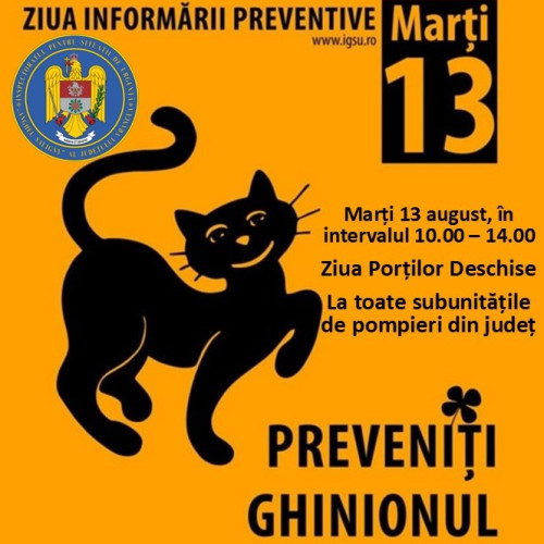 Ziua Informării Preventive, sărbătorită sub sloganul &quot;Preveniți ghinionul&quot;