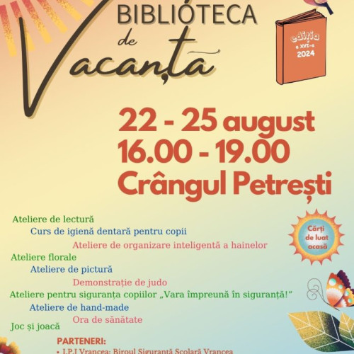Biblioteca de vacanță la Consiliul Județean Vrancea