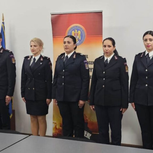 Trei noi pompieri vranceni își depun Jurământul Militar