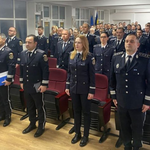 Ceremonie dedicată recunoașterii meritelor polițiștilor din Vrancea