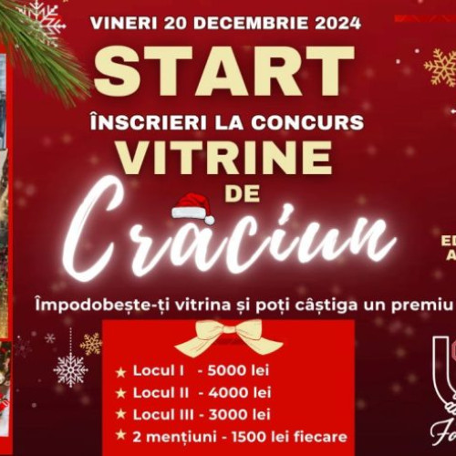 Concursul &quot;Vitrine de Crăciun&quot; atinge cea de-a VI-a ediție în Focșani