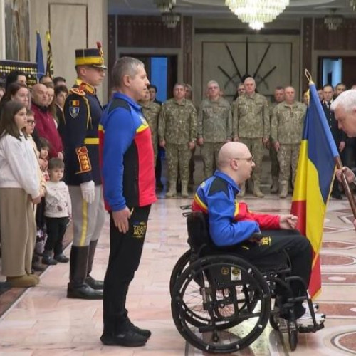 Ministrul Apărării Naționale a înmânat drapelul României echipei de militari răniți pentru Jocurile Invictus