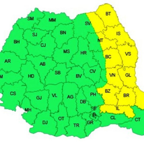 Avertizare meteo de cod galben pentru Moldova