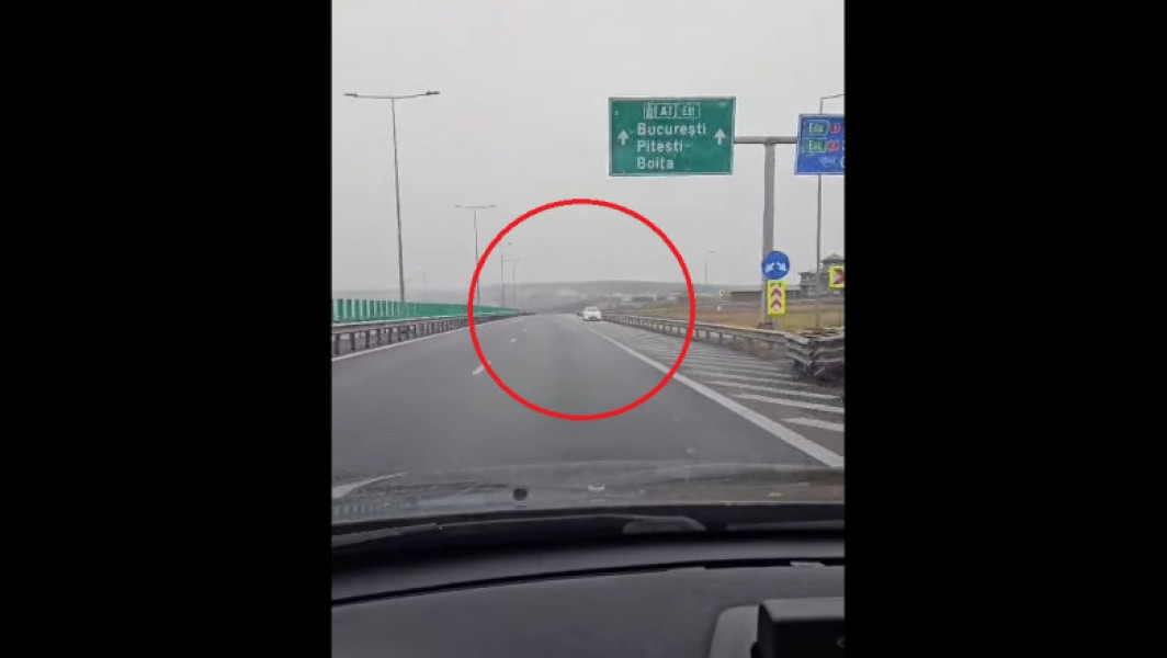 Șofer filmat pe contrasens pe A1, în Cisnădie