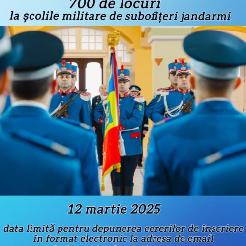 Jandarmeria Vrancea lansează campanie de recrutare până pe 12 martie 2025