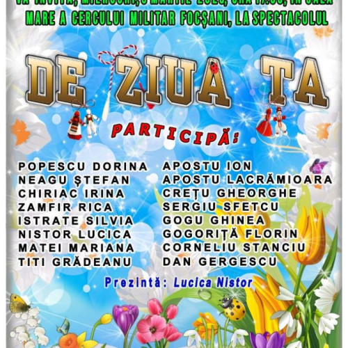 Spectacol dedicat Zilei Femeii la Cercul Militar Focșani