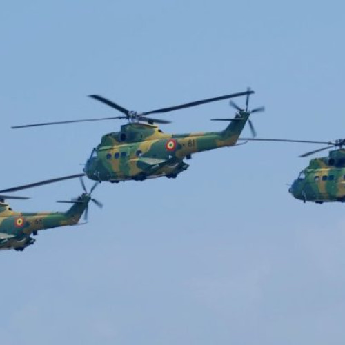 Elicoptere militare vor survola Focsaniul