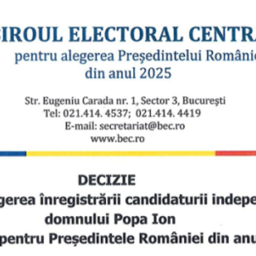 Biroul Electoral Central a respins candidaturile unor independenți