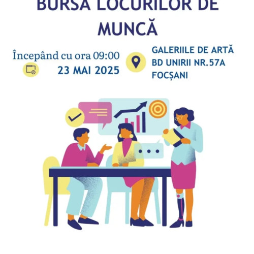 Bursa generală a locurilor de muncă în Vrancea