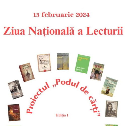 Proiectul "Podul Cărților" aduce peste 750 de cărți la Biblioteca Județeană "Duiliu Zamfirescu" Vrancea în zilele de 14 și 15 februarie 2024