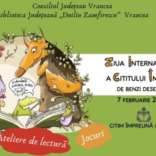 Ziua Internațională a Cititului Împreună: eveniment dedicat benzilor desenate la Biblioteca Județeană Vrancea