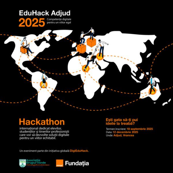 Adjud devine hub internațional al inovației digitale: EduHack Adjud 2025 – Competențe digitale pentru un viitor egal