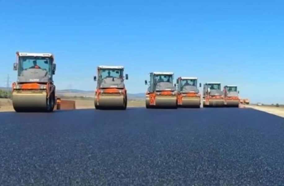 Imagini noi de pe șantierul Autostrăzii A7, Lotul 2 Domnești-Târg – Răcăciuni
