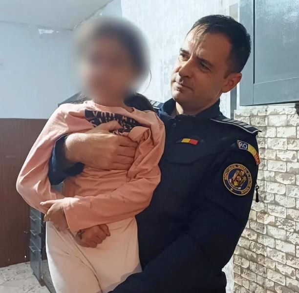Fetiță dispărută în comuna Gugești găsită rapid de polițiști