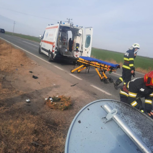 Șofer rănit în accident rutier pe DN2D, la ieșirea din Focșani către Bolotești