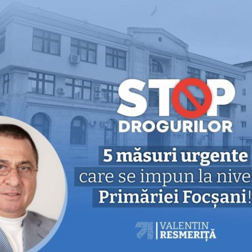Lupta împotriva drogurilor, prioritate pentru Valentin Resmeriță, candidatul PNL la Primăria Focșani