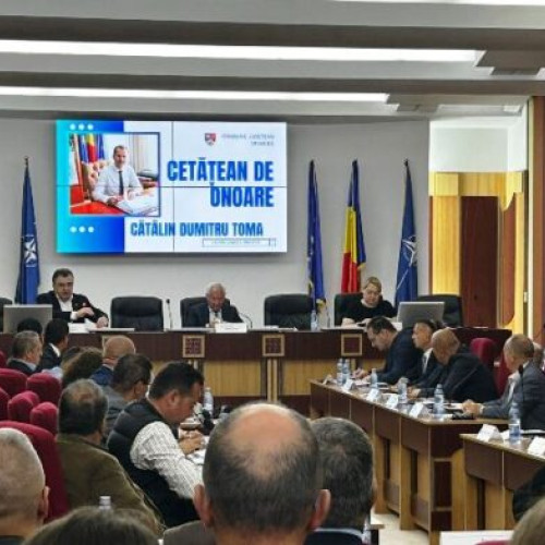 Fostul Președinte al Consiliului Județean Vrancea, Cătălin Toma, onorat de Titlul de Cetățean de Onoare într-un cadru solemn