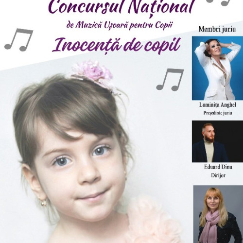 Județul Vrancea organizează Concursul Național de Muzică Ușoară pentru Copii „Inocența de copil” în Amfiteatrul Crângului Petrești, ediția a VIII-a