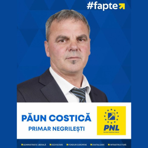 Comuna Negrilești are nevoie de o administrație liberală. Costică Păun este candidatul PNL pentru Primăria Negrilești